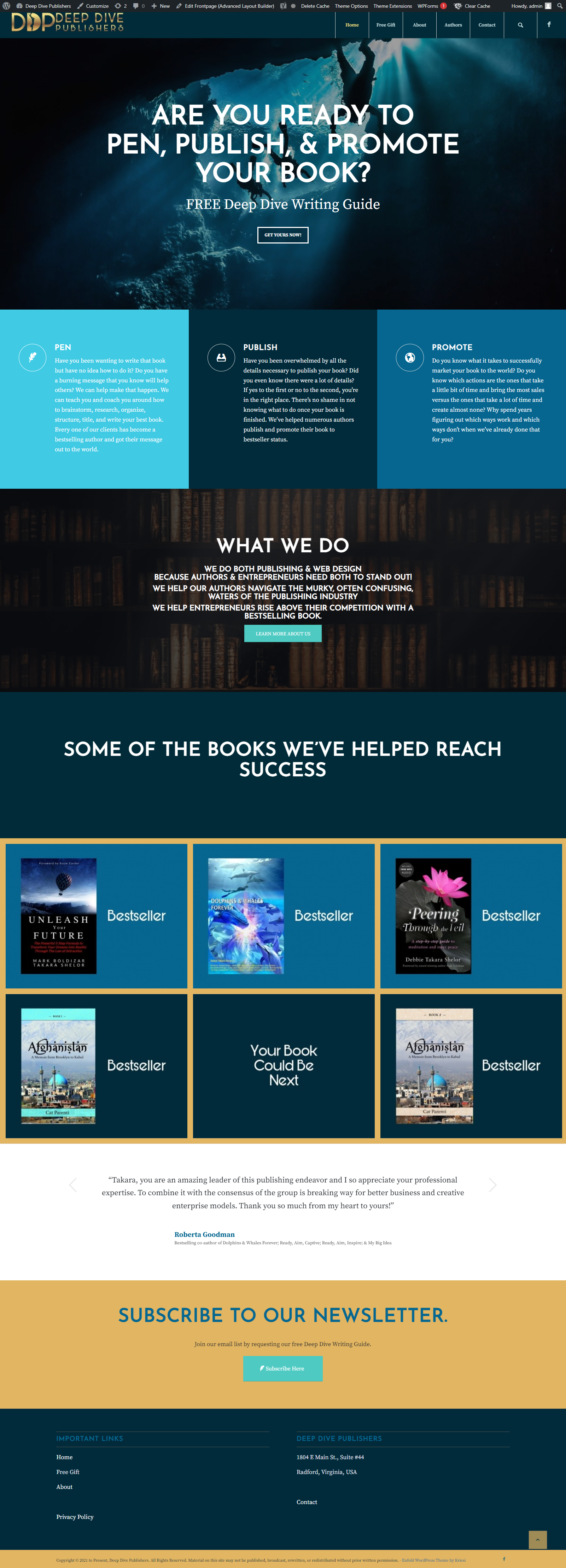 Deep Dive Publishers and Web Designers